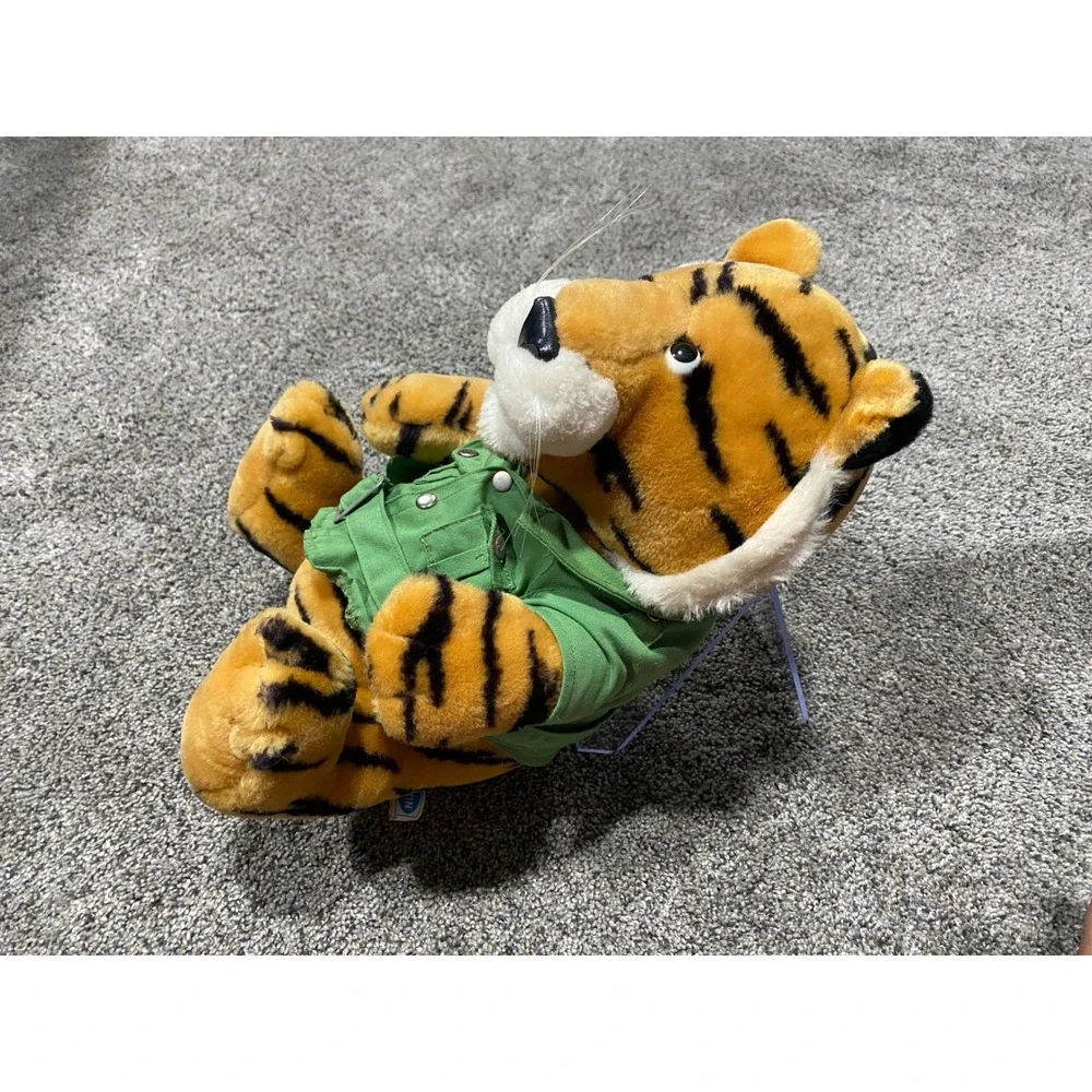 Dakin Tiger Plush Toy Kids 15in Orange Good Vintage Safari Jacket Collectible
